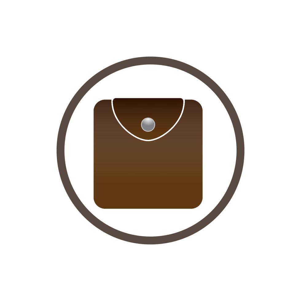 wallet logo design icon vector