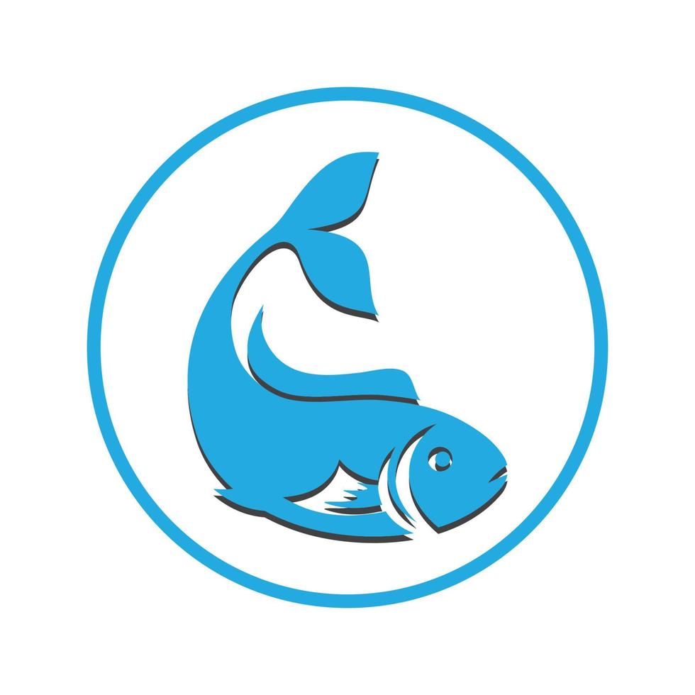 plantilla de logotipo de pescado vector