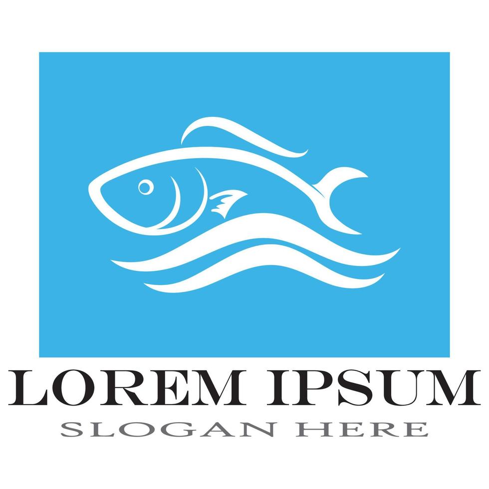 Fish logo template vector