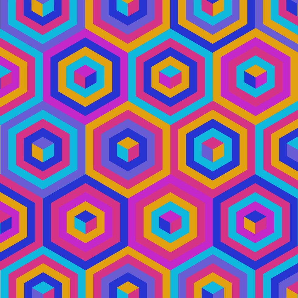 Abstract geometric illustration with psychedelic color. Applicable for background design, cover design, mobile cover,, poster,print pattern and many other print related item. vector