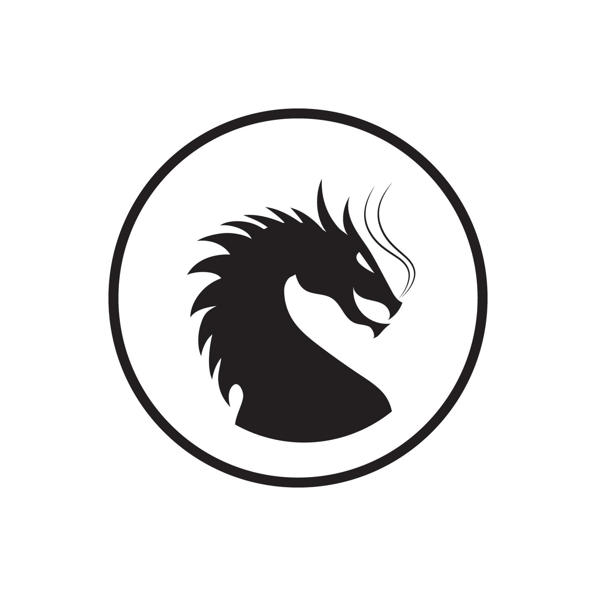 head Dragon simple logo design vector icon illustration 6947305 Vector ...
