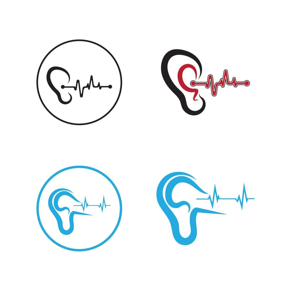 Hearing Logo Template vector