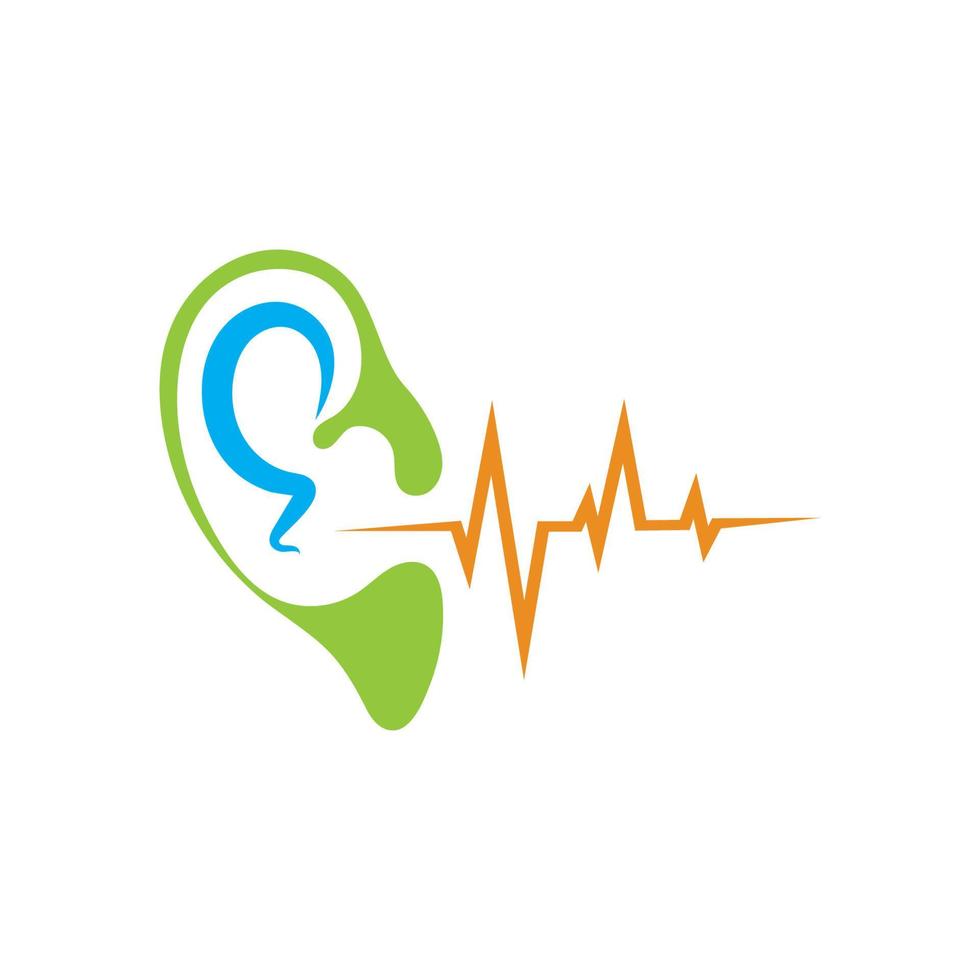 Hearing Logo Template vector