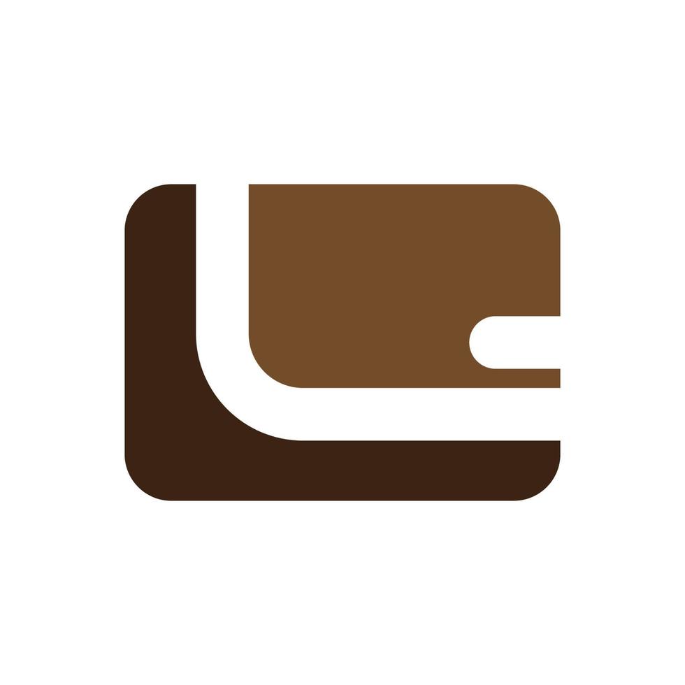 vector de icono de diseño de logotipo de billetera