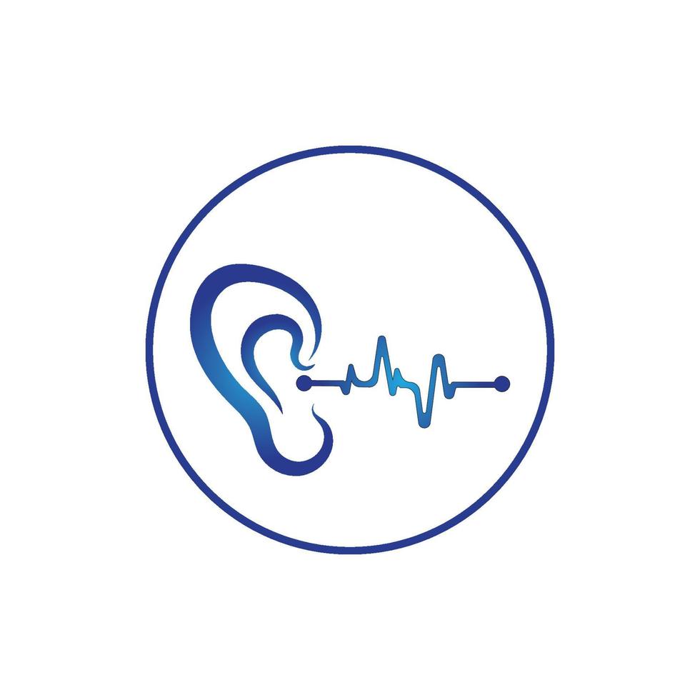Hearing Logo Template vector
