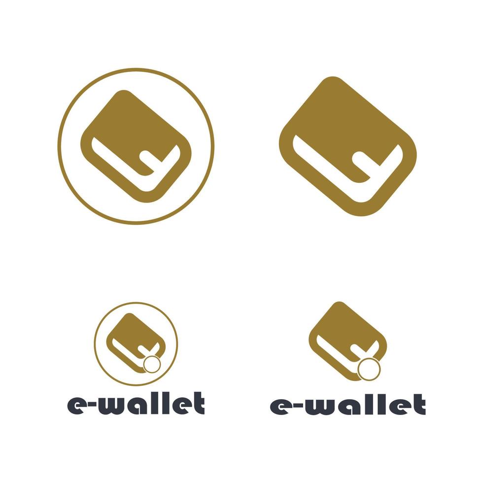 vector de icono de diseño de logotipo de billetera