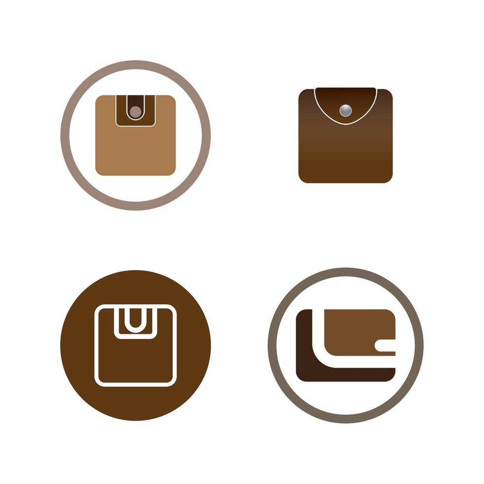 wallet logo design icon vector