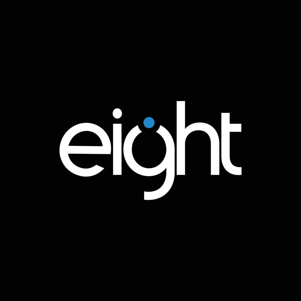 eight logo design vector