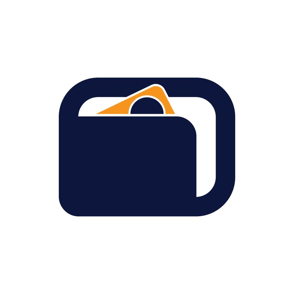 wallet logo design icon vector