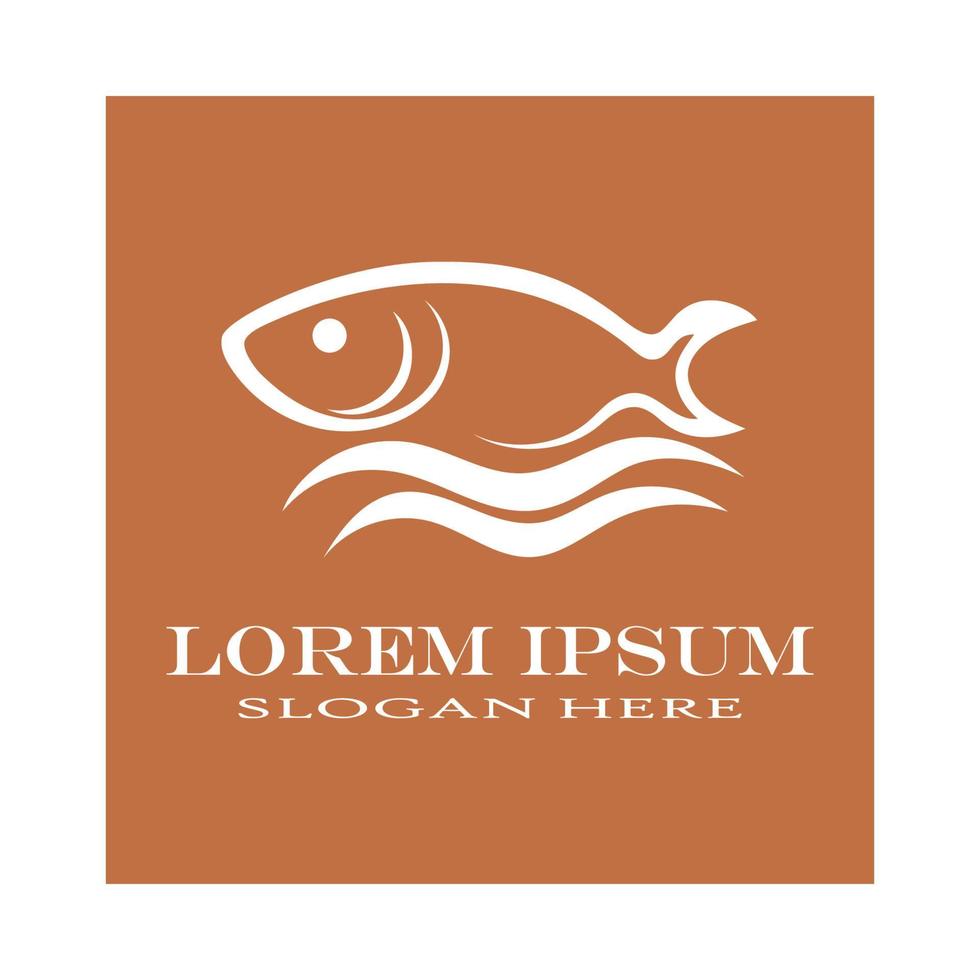 Fish logo template vector