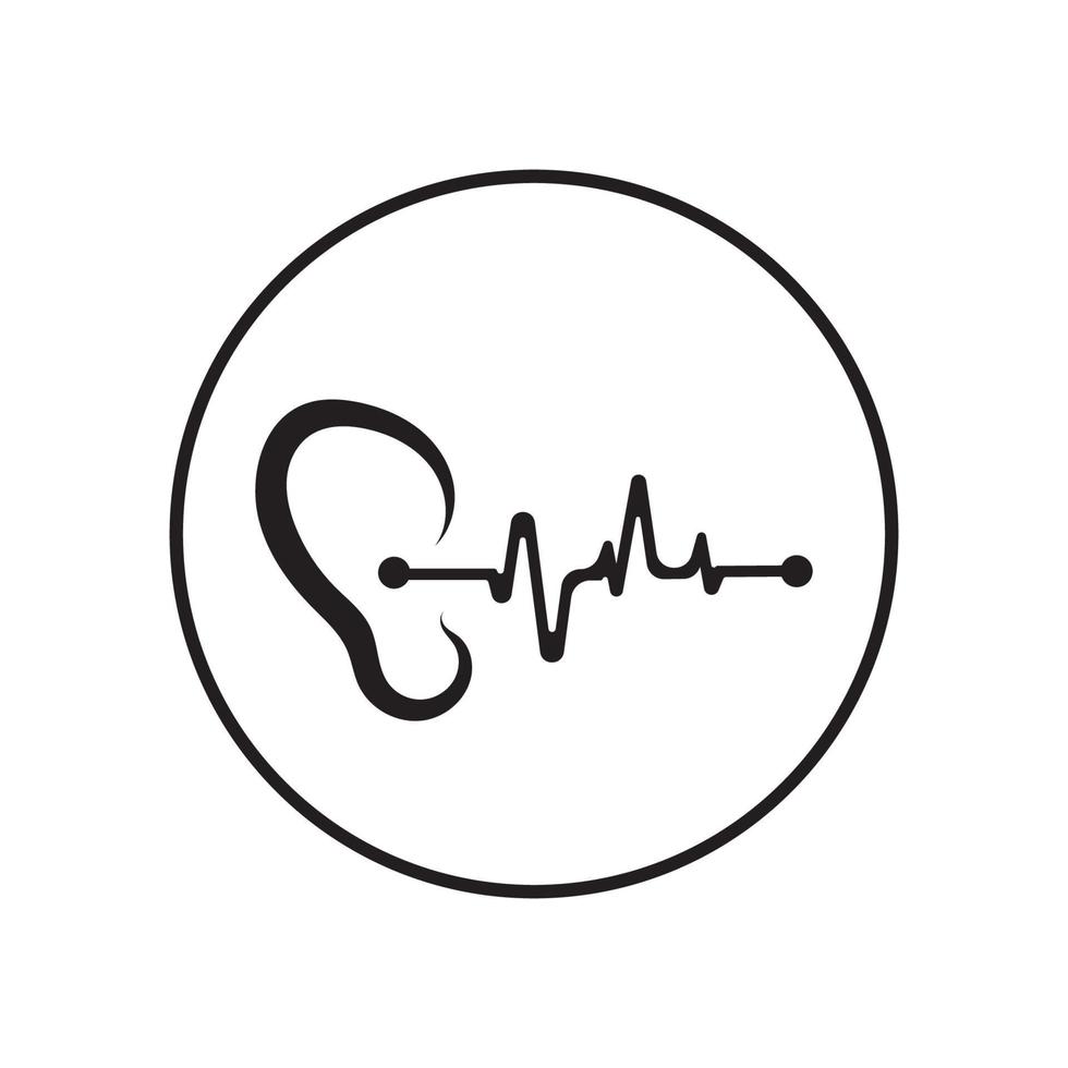 Hearing Logo Template vector