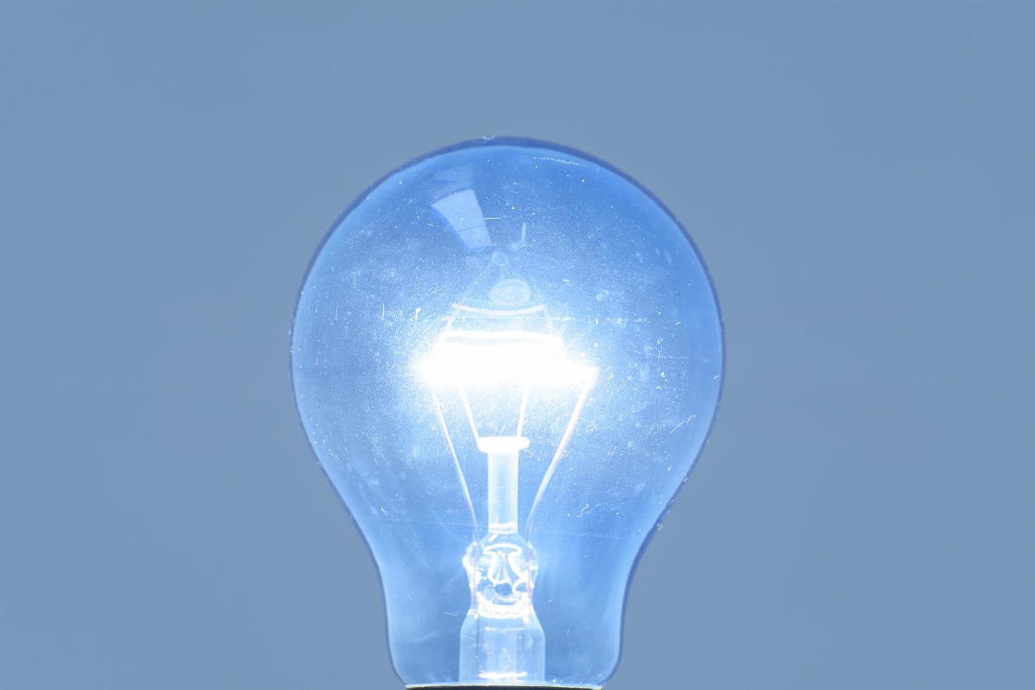 Light Bulb or electric light bulb incandescent isolated on background. photo