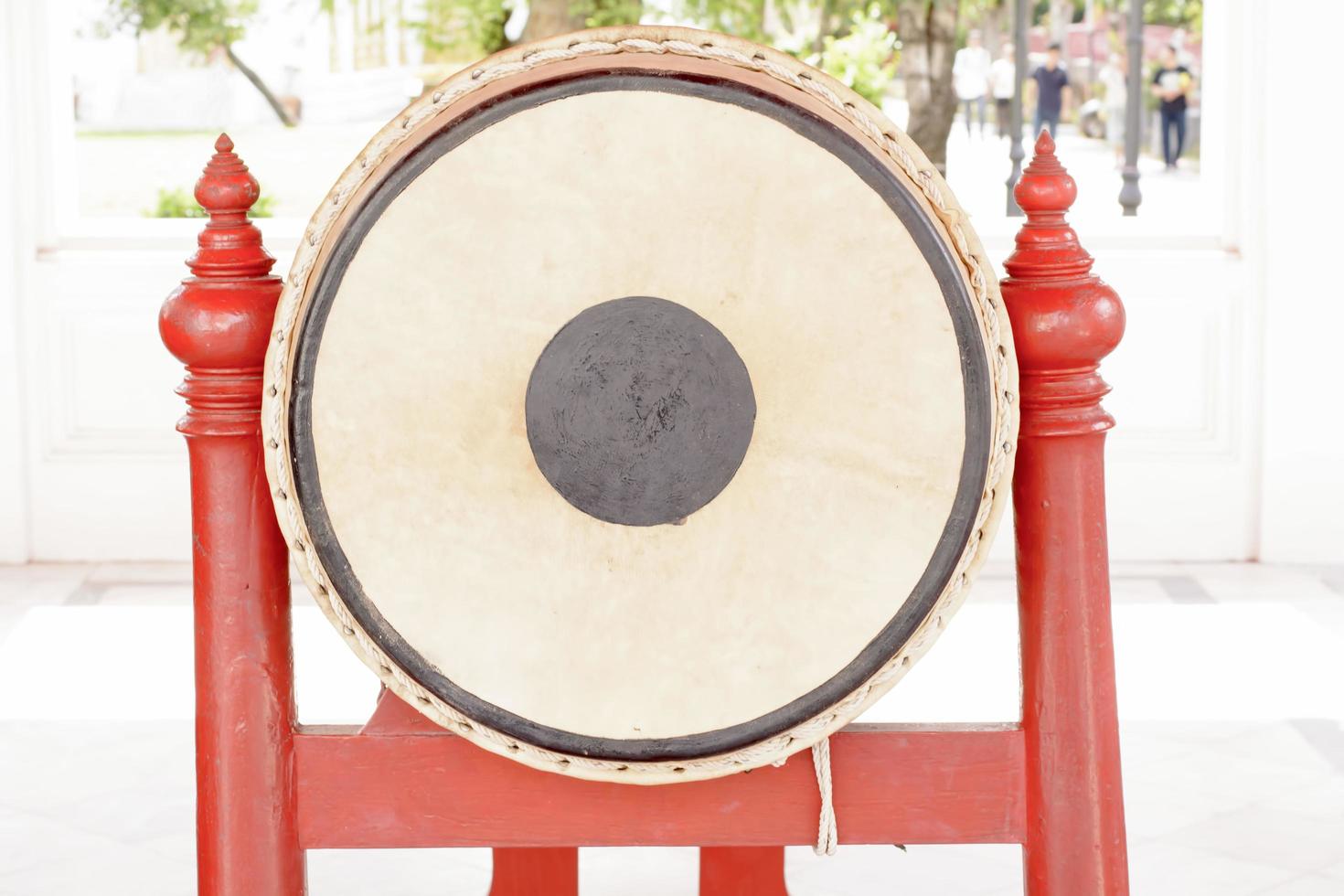 Tall narrow drum in the marble temple photo