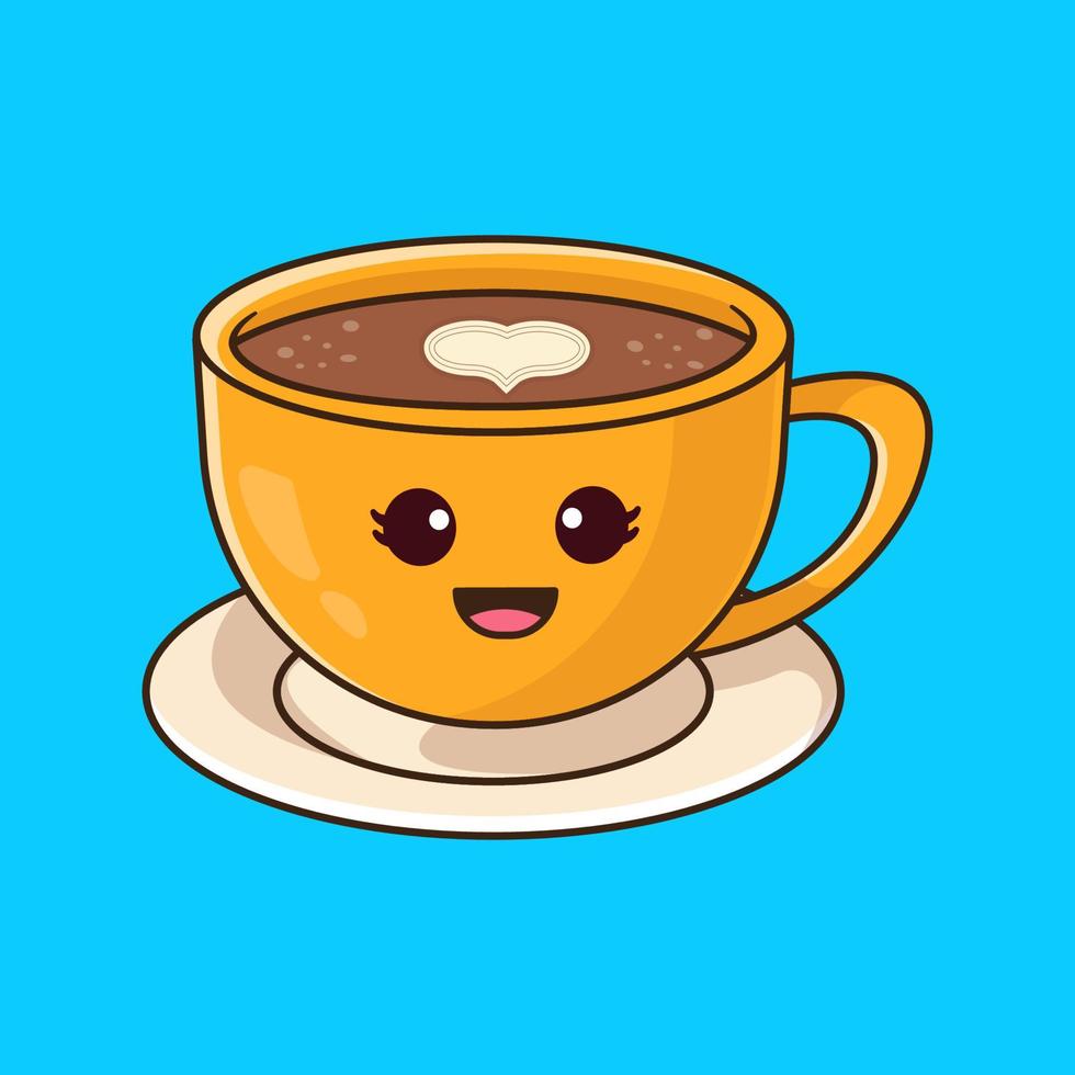 Cute Cup of Coffee Illustration vector