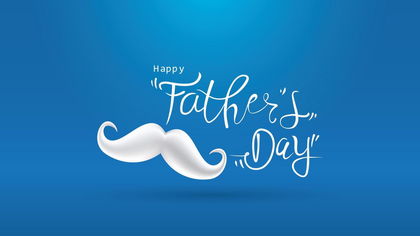 Happy Father Day greeting card, banner design with lettering, typography or Calligraphy in three-dimensional style vector