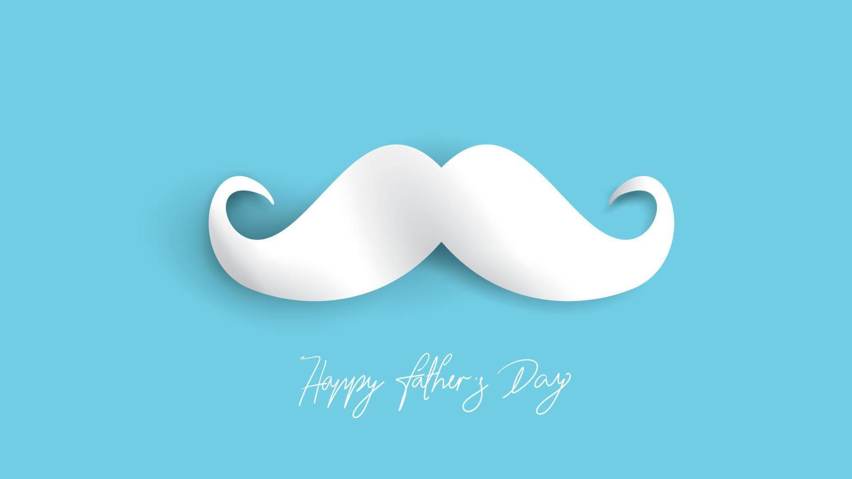 Happy Father Day greeting card, banner design with lettering, typography in three dimensional style vector