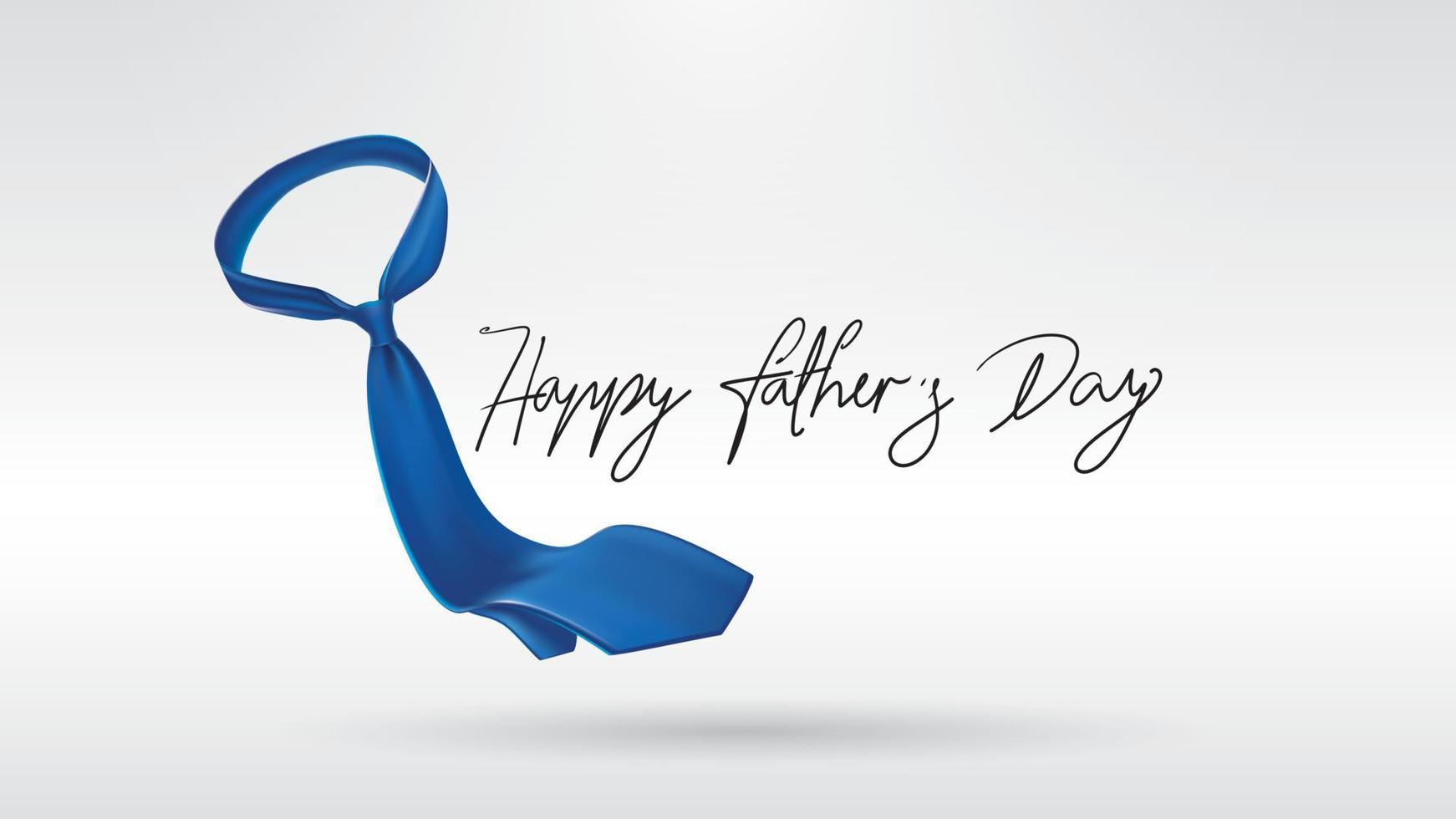 Happy Father Day greeting card, banner design with lettering, typography in three dimensional style vector