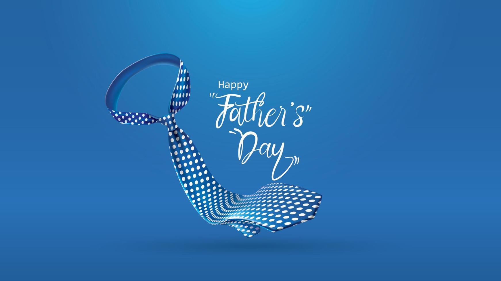 Happy Father Day greeting card, banner design with lettering, typography or Calligraphy in three-dimensional style vector