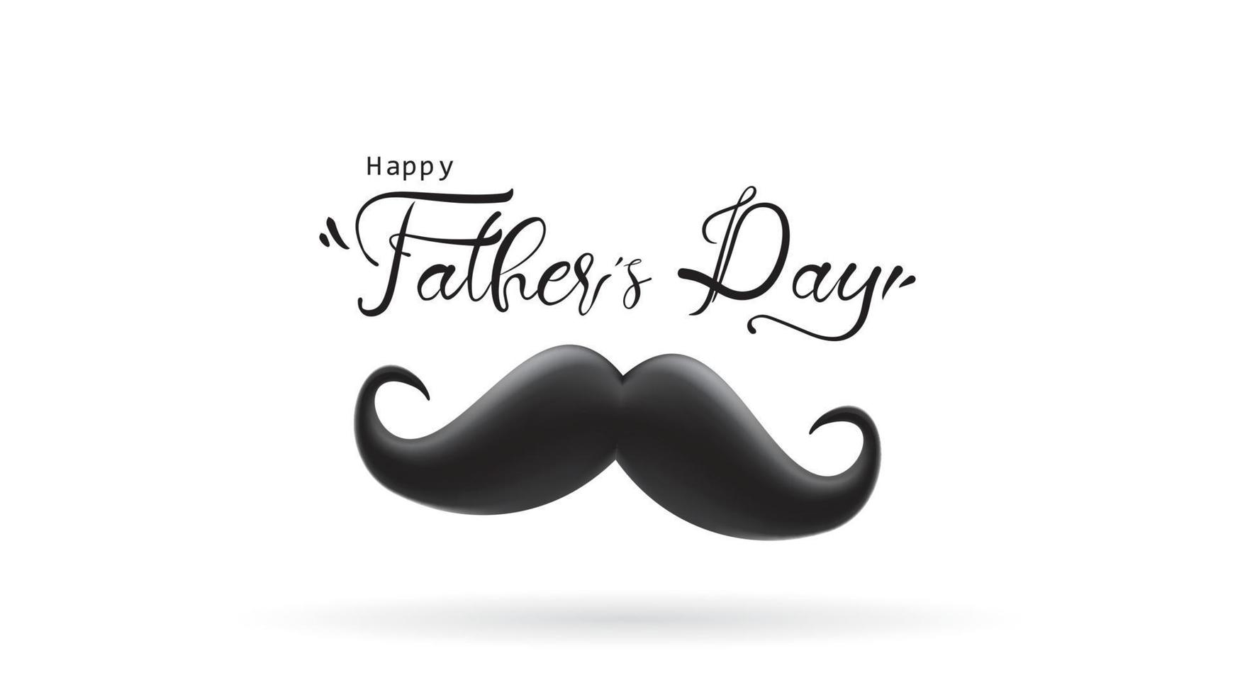 Happy Father Day greeting card, banner design with lettering, typography in three dimensional style vector