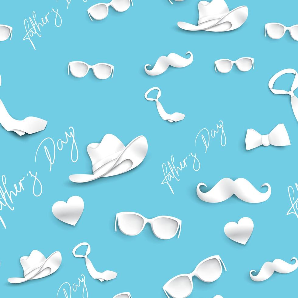 Happy Father Day greeting card, banner design with lettering, typography in three dimensional style vector