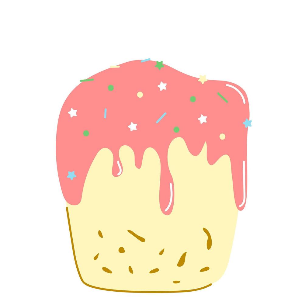 un delicioso pastel de Pascua con glaseado vector