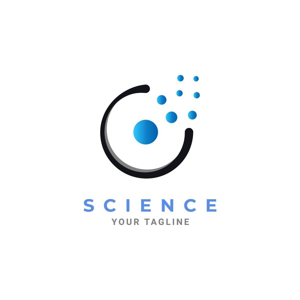 atomic science global design, icon for science technology vector