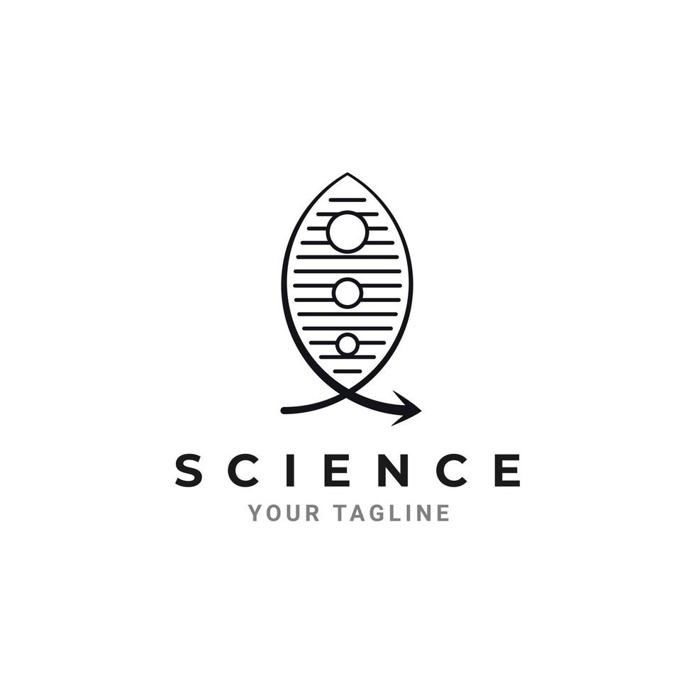 DNA logo design, icon for science technology vector