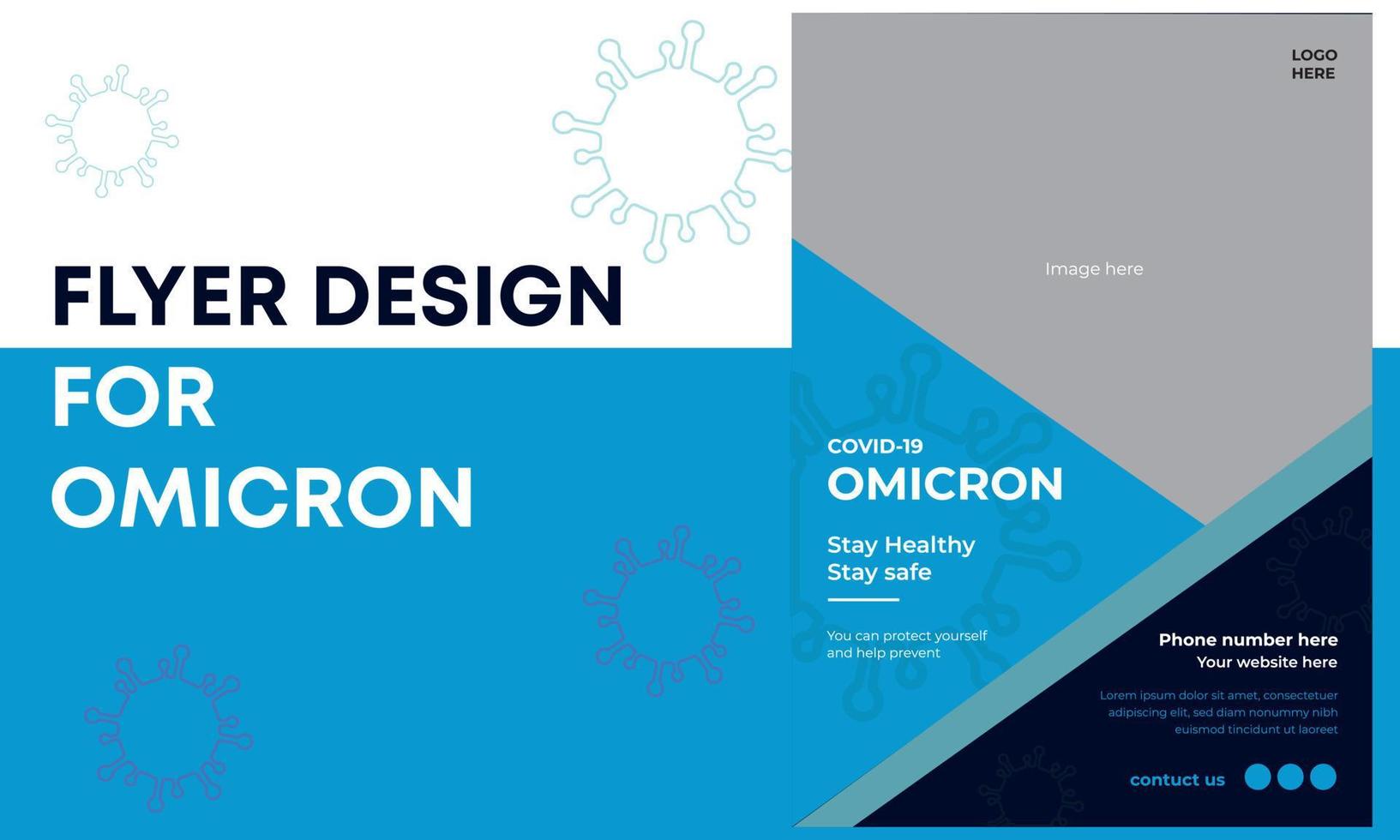 coronavirus oimcorwn safety social media post template in creative design vector