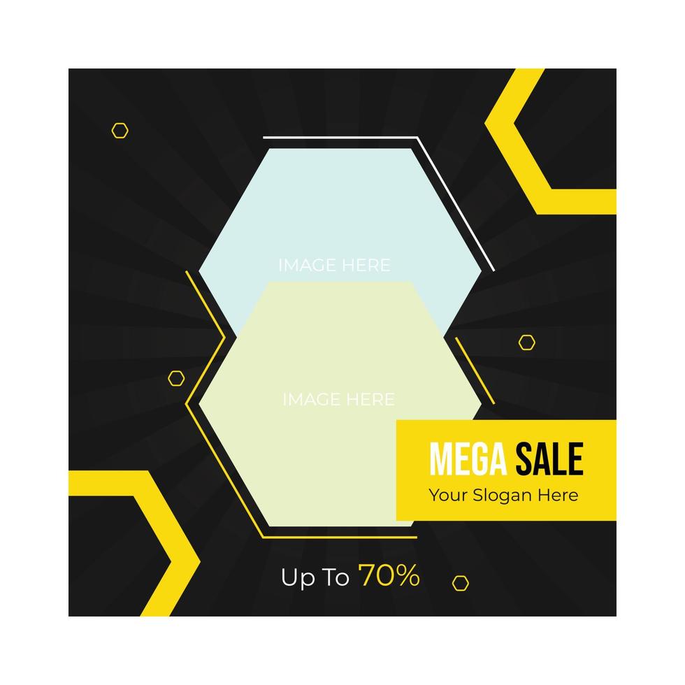 Creative and colorful design social media post and marketing agency. This design help to Grow your business. vector