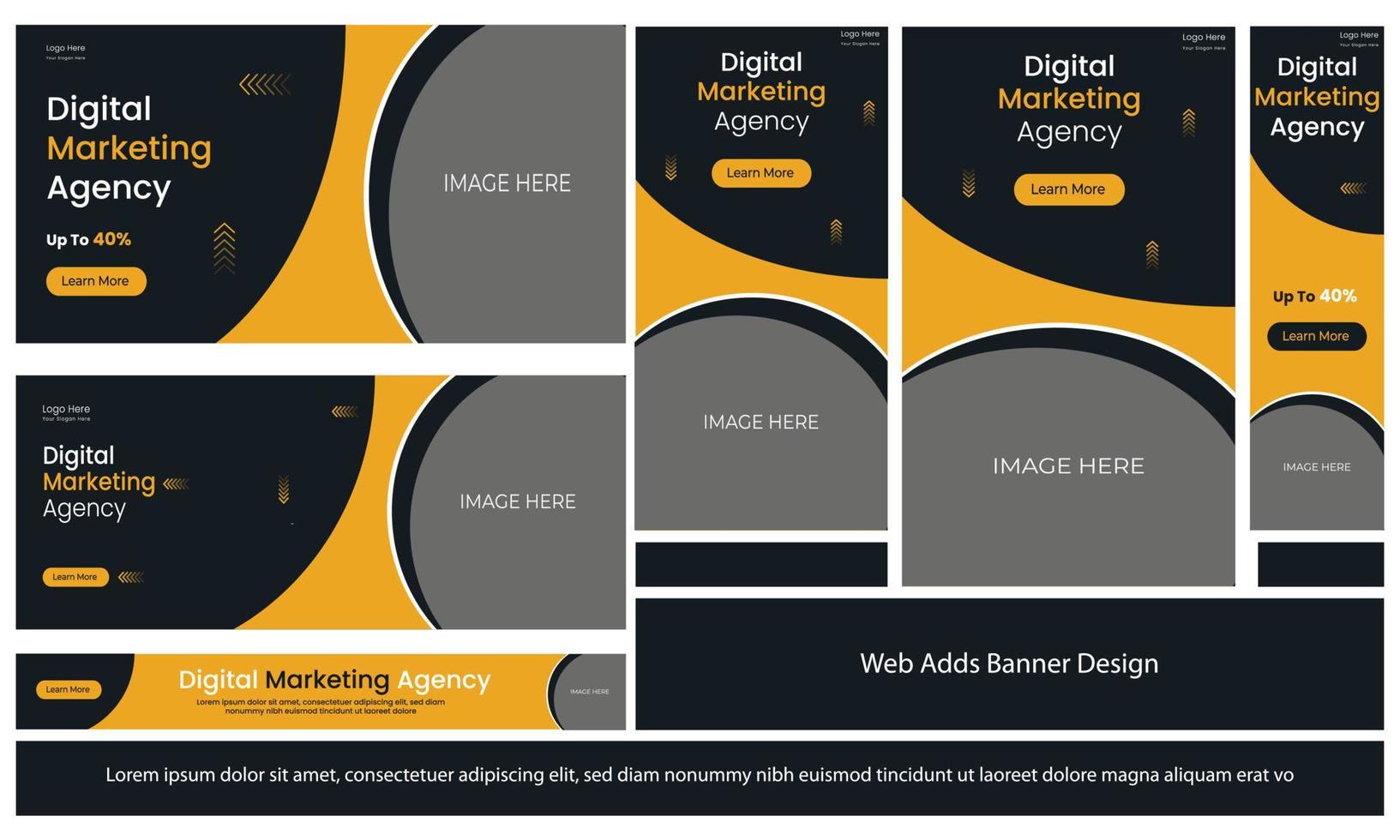 Creative and colorful design social media post and marketing agency. This design help to Grow your business. vector
