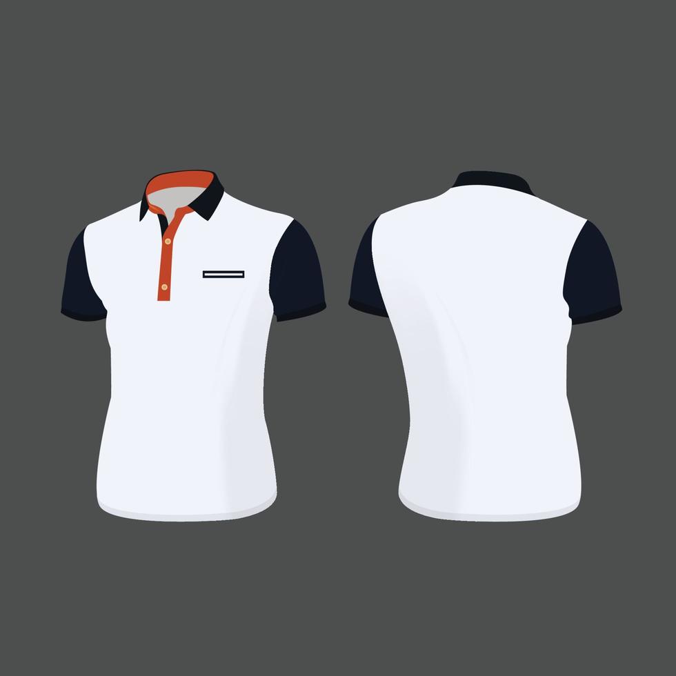 diseño de plantilla de camisa blanca de polo vector