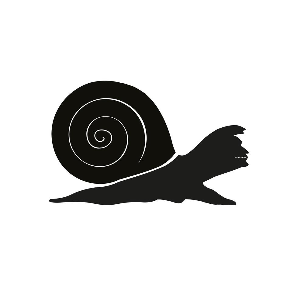 Snail with a man's face. vector