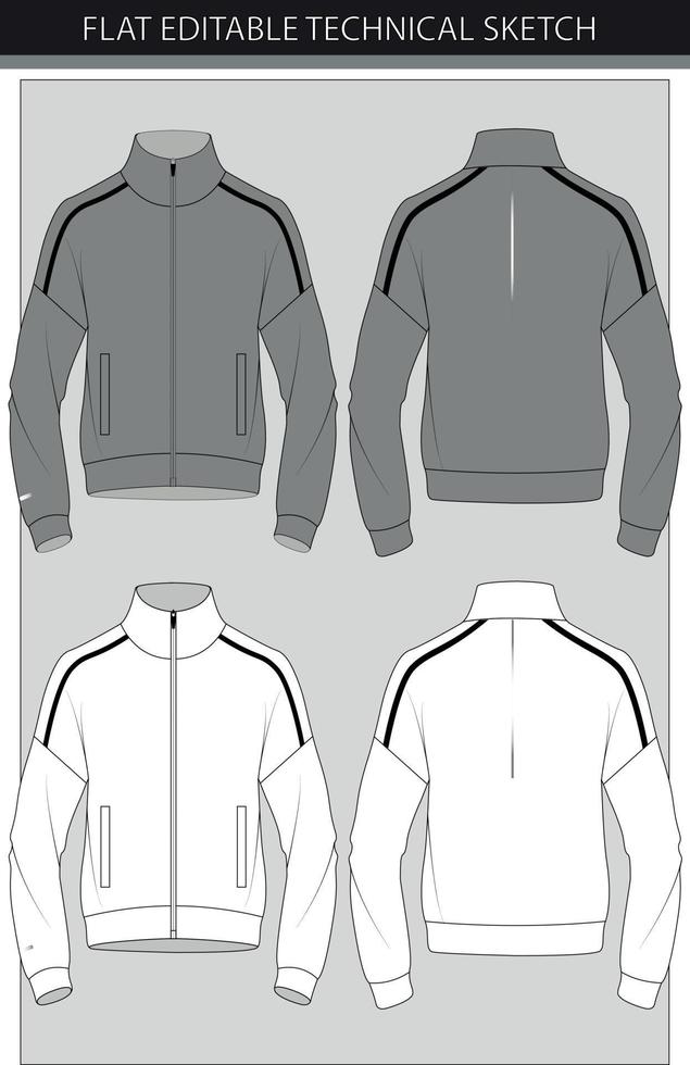 Active wear jacket vector file