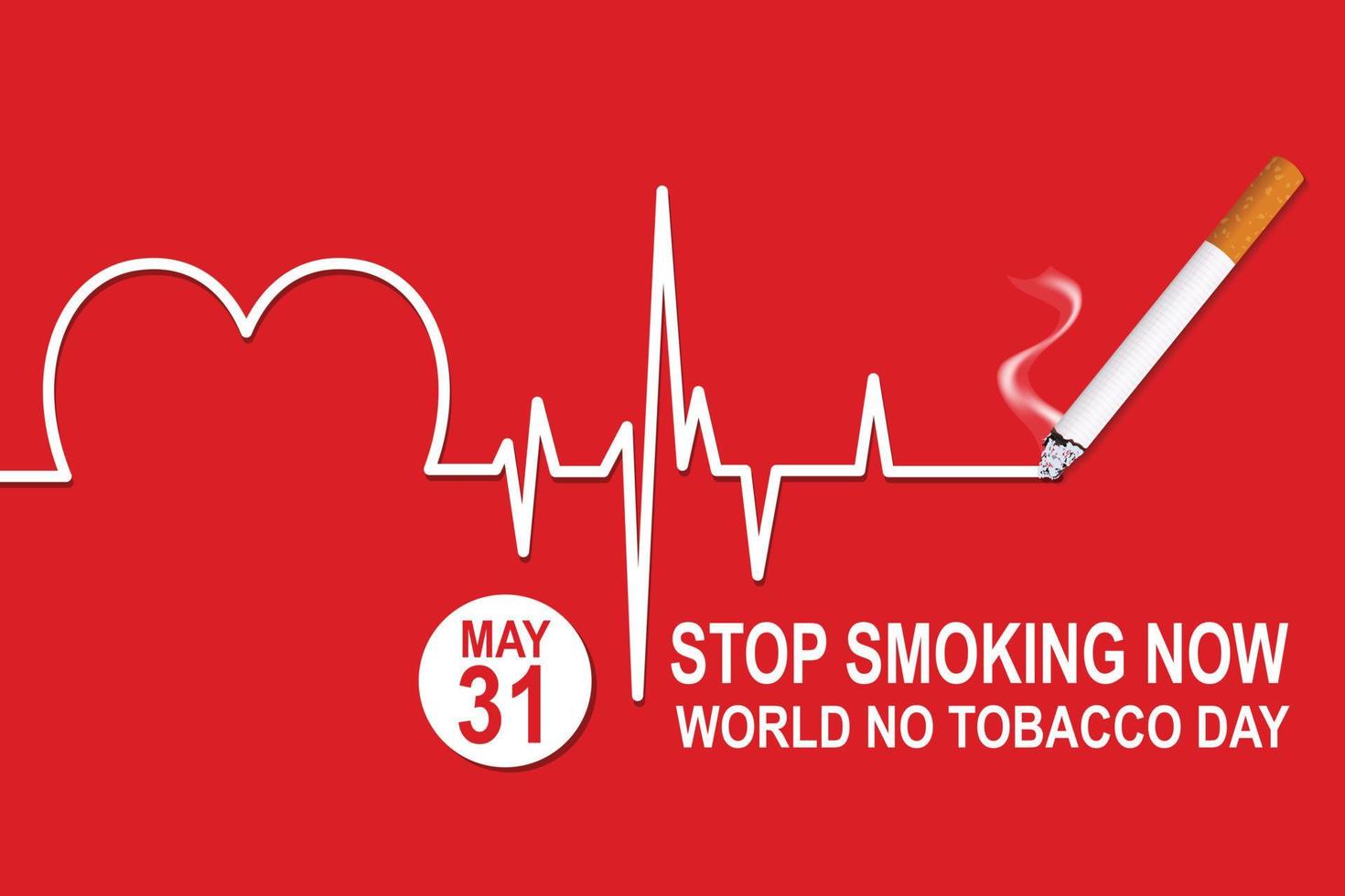 Stop Smoking. World No Tobacco Day. illustration Vector Eps 10.