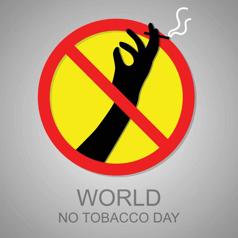 día mundial sin tabaco 31 de mayo vector