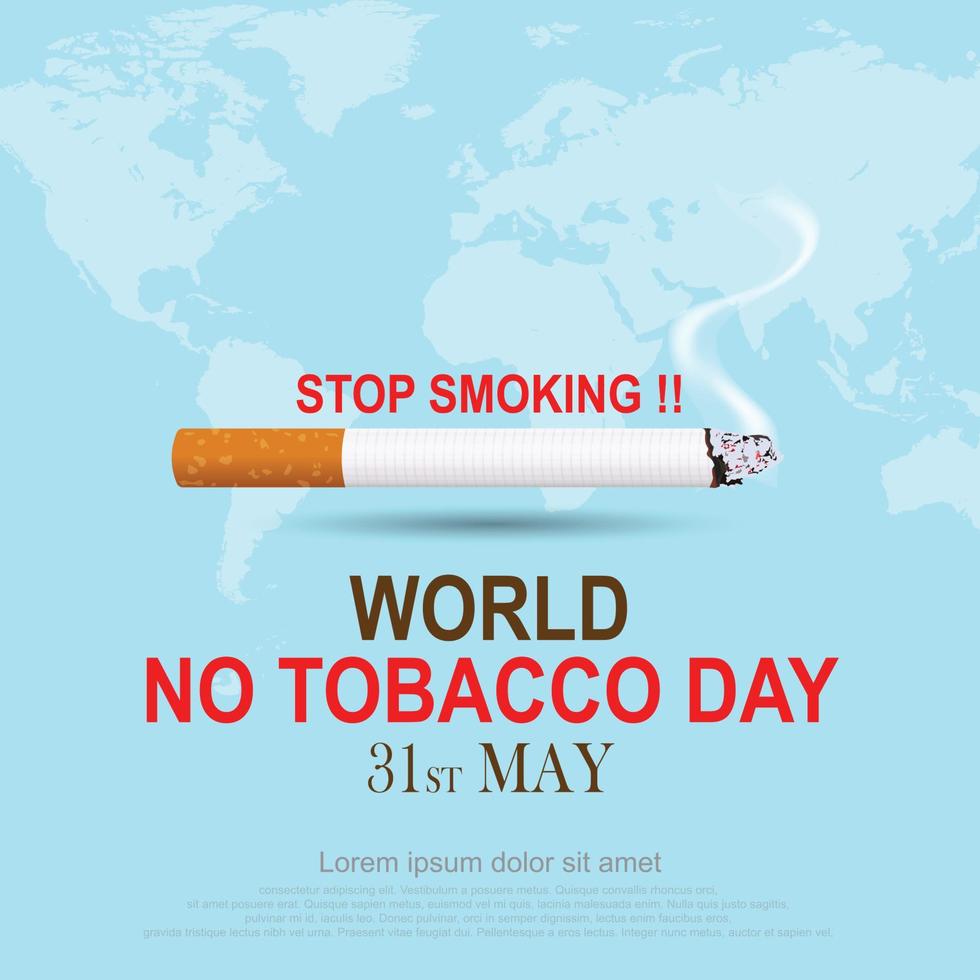 Stop Smoking. World No Tobacco Day. illustration Vector Eps 10.