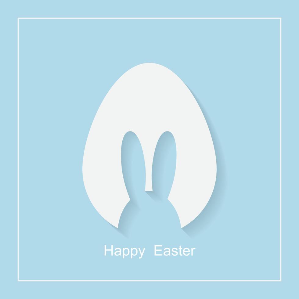 feliz tarjeta de felicitación de pascua con huevo, conejo. conejo de Pascua. ilustrador Vectores