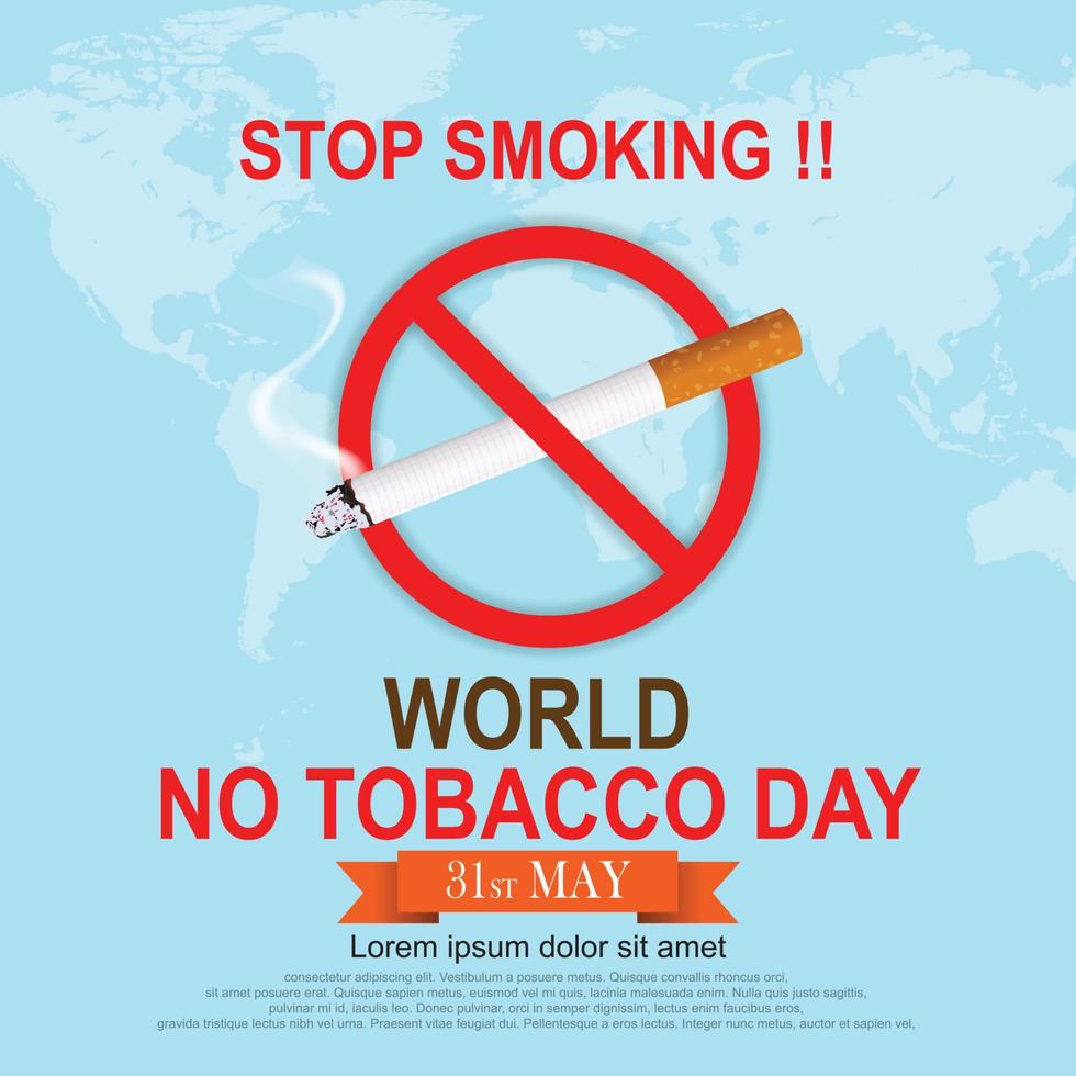 Stop Smoking. World No Tobacco Day. illustration Vector Eps 10.