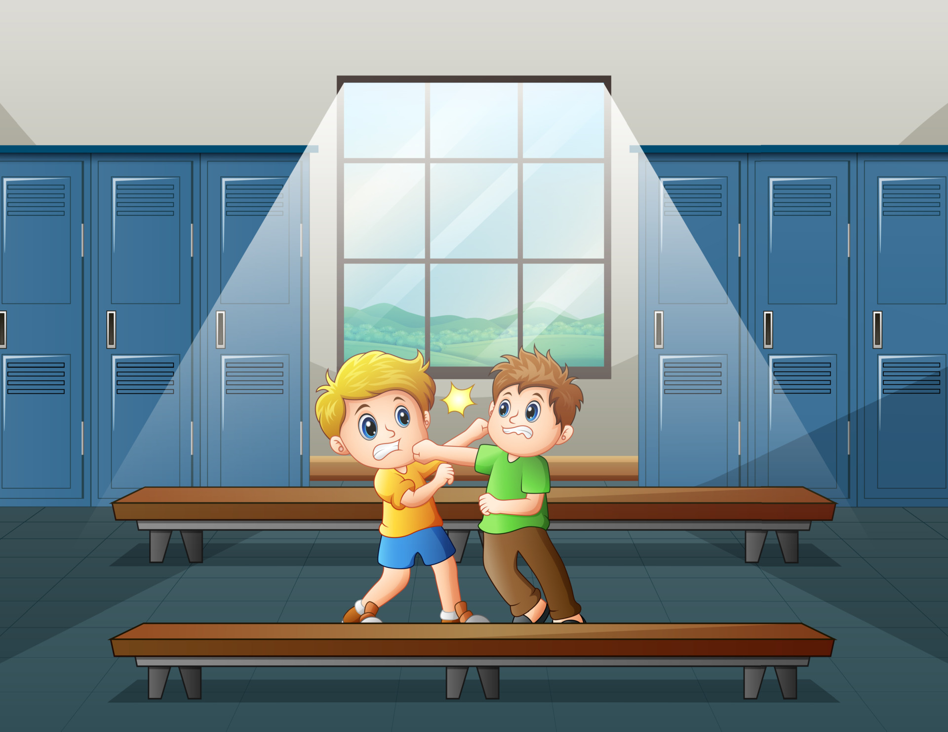 Cartoon the children fighting in the locker room 6951050 Vector Art at Vecteezy Cartoon the children fighting in the locker room 6951050 Vector Art at Vecteezy