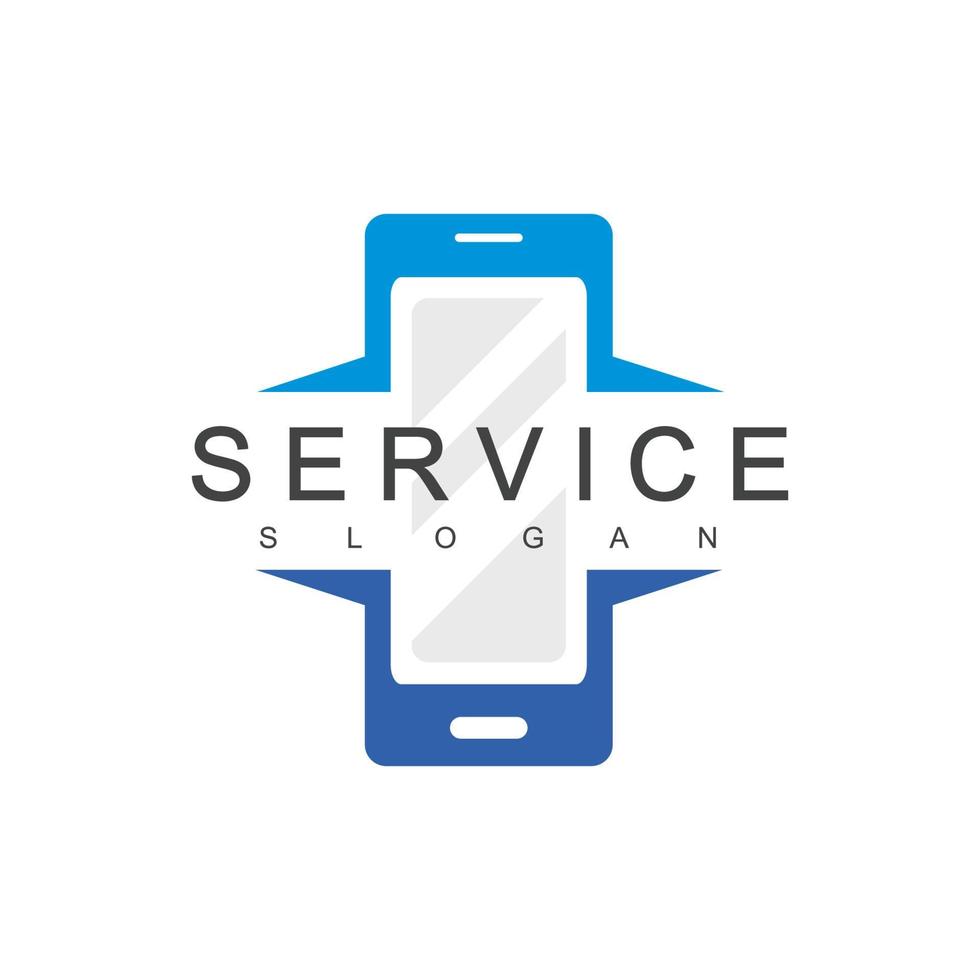 Mobile Phone Service Logo Design Template vector