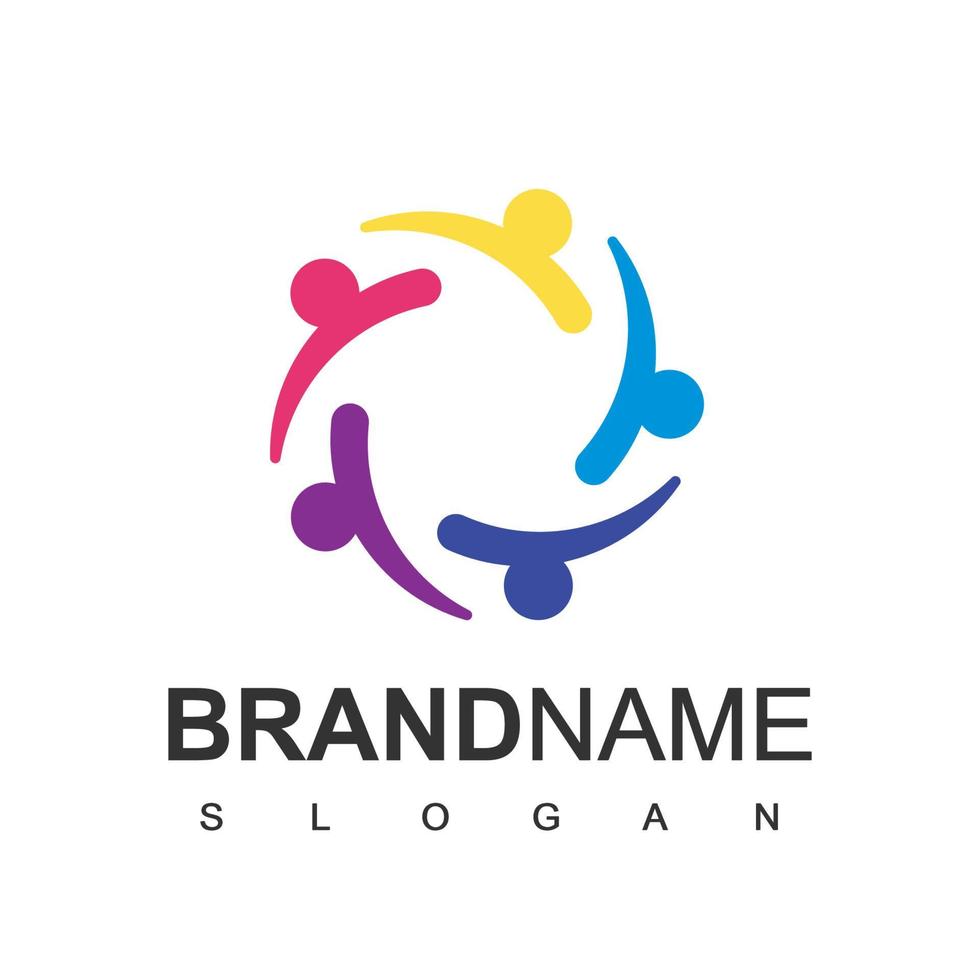 People Logo, Society, Teamwork And Community Symbol vector