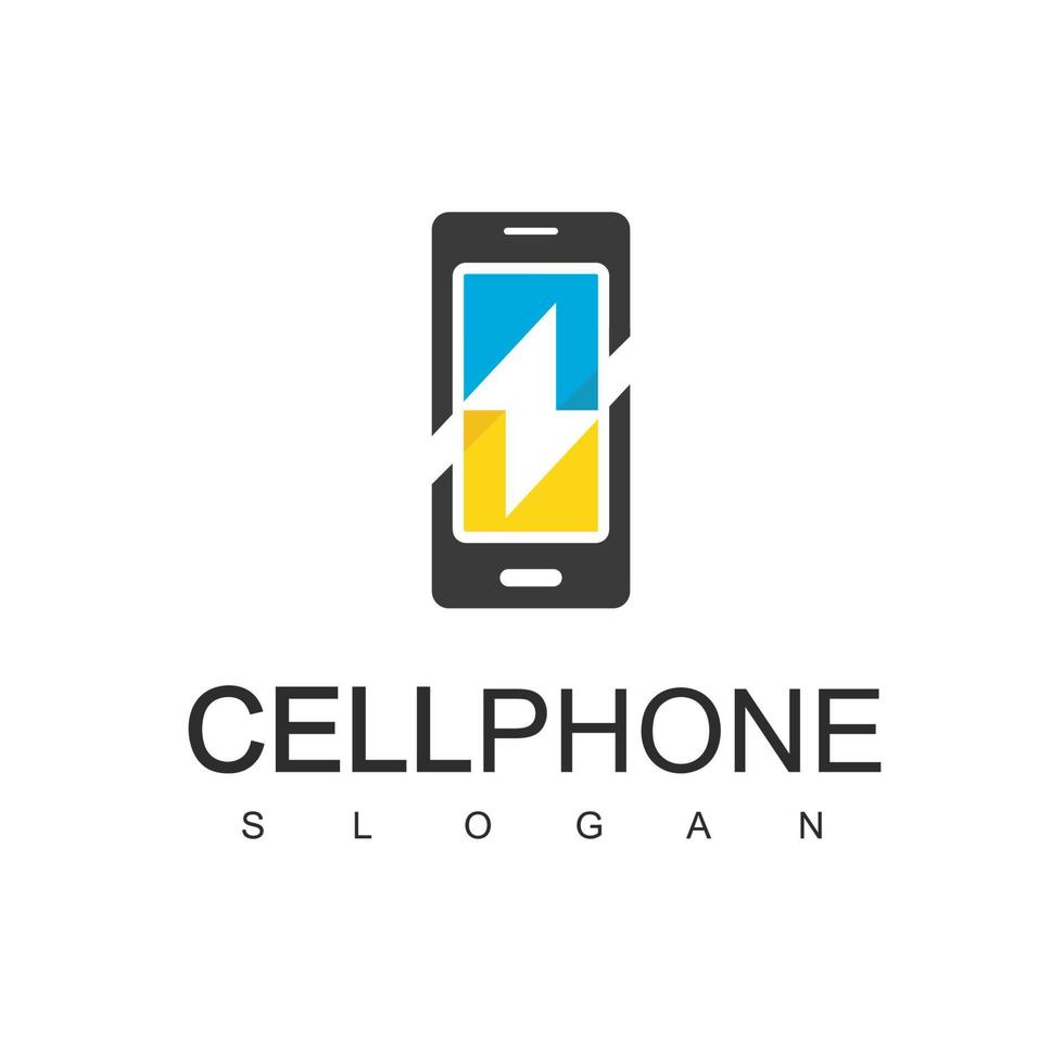 Smartphone Energy Logo Design Template vector