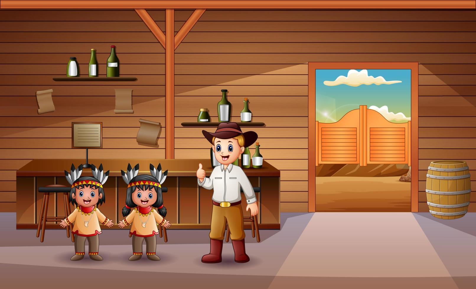dibujos animados de vaqueros y niños indios americanos en el bar 6951714 Vector en Vecteezy dibujos animados de vaqueros y niños indios americanos en el bar 6951714 Vector en Vecteezy