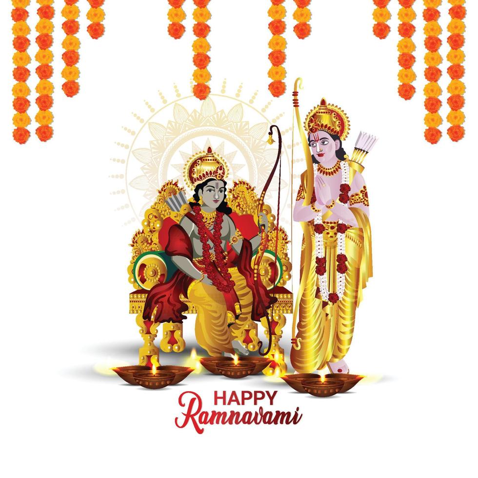 Vector illustration of lord rama for happy ram navami celebration ...