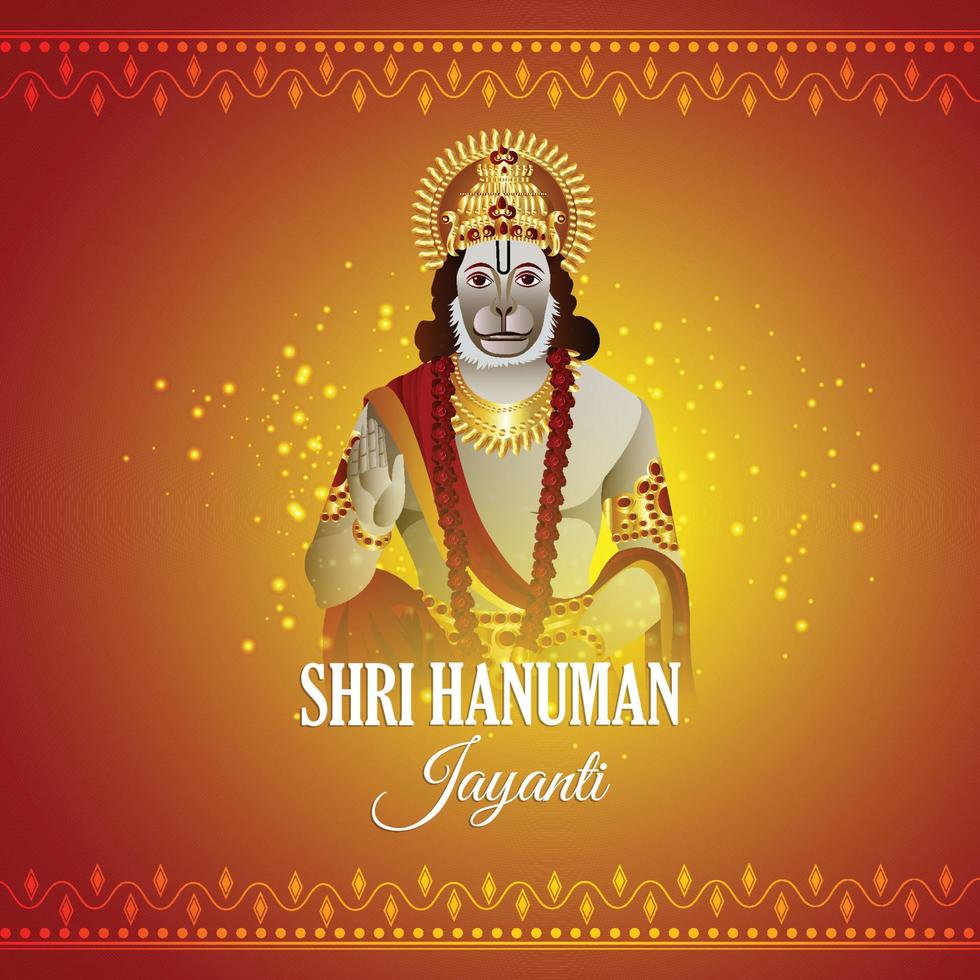 fondo del festival indio shri hanuman jayanti vector