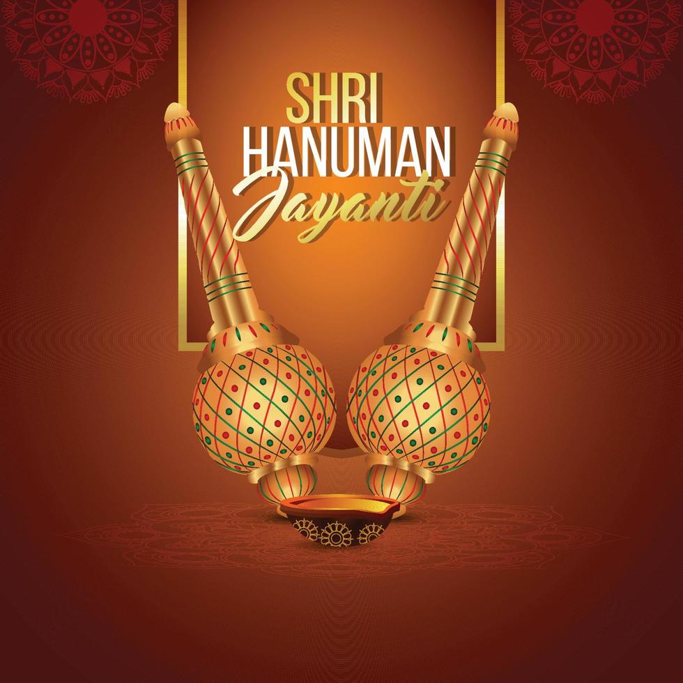 Vector illustration with vector illustration of happy hanuman jayanti