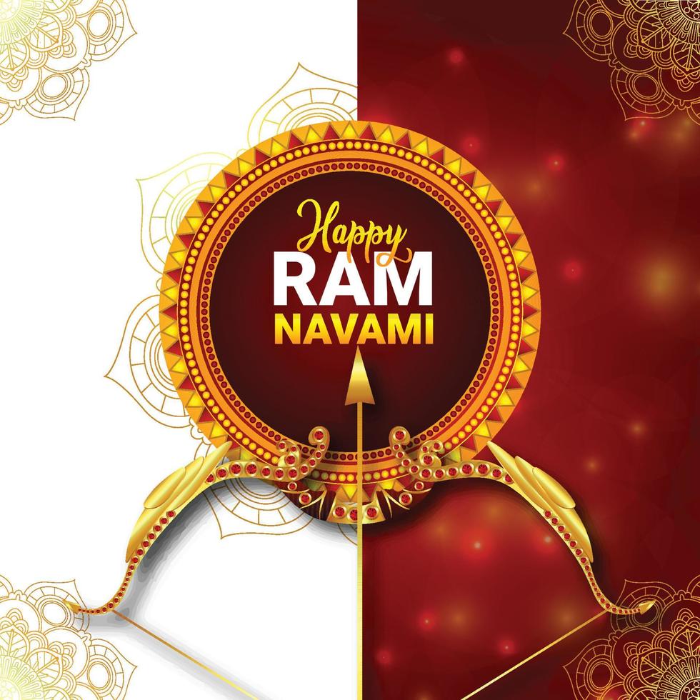 Ram navami festival background vector