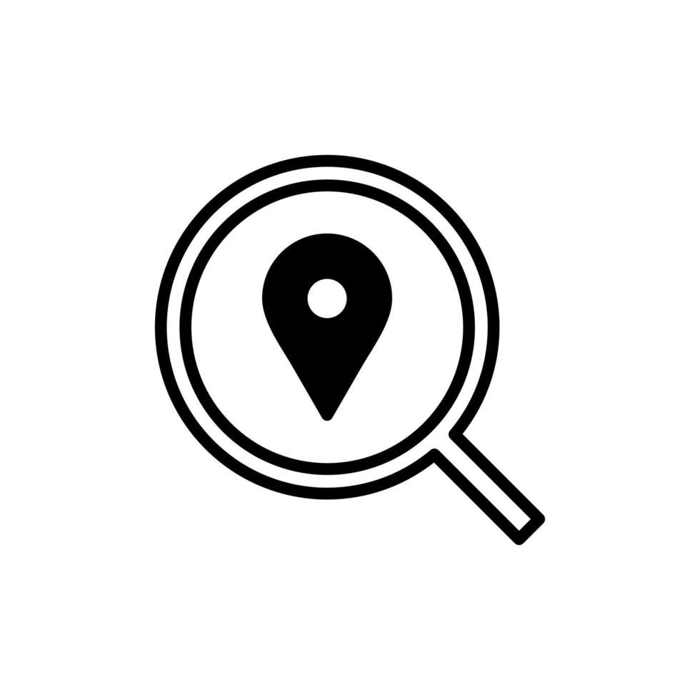 gps, mapa, navegación, dirección línea sólida icono vector ilustración logotipo plantilla. adecuado para muchos propósitos.