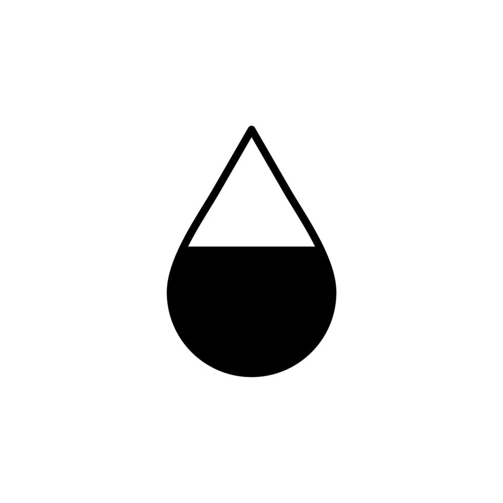 Waterdrop, Water, Droplet, Liquid Solid Line Icon Vector Illustration Logo Template. Suitable For Many Purposes.