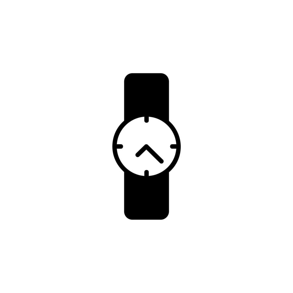 reloj, reloj de pulsera, reloj, tiempo línea sólida icono vector ilustración logotipo plantilla. adecuado para muchos propósitos.